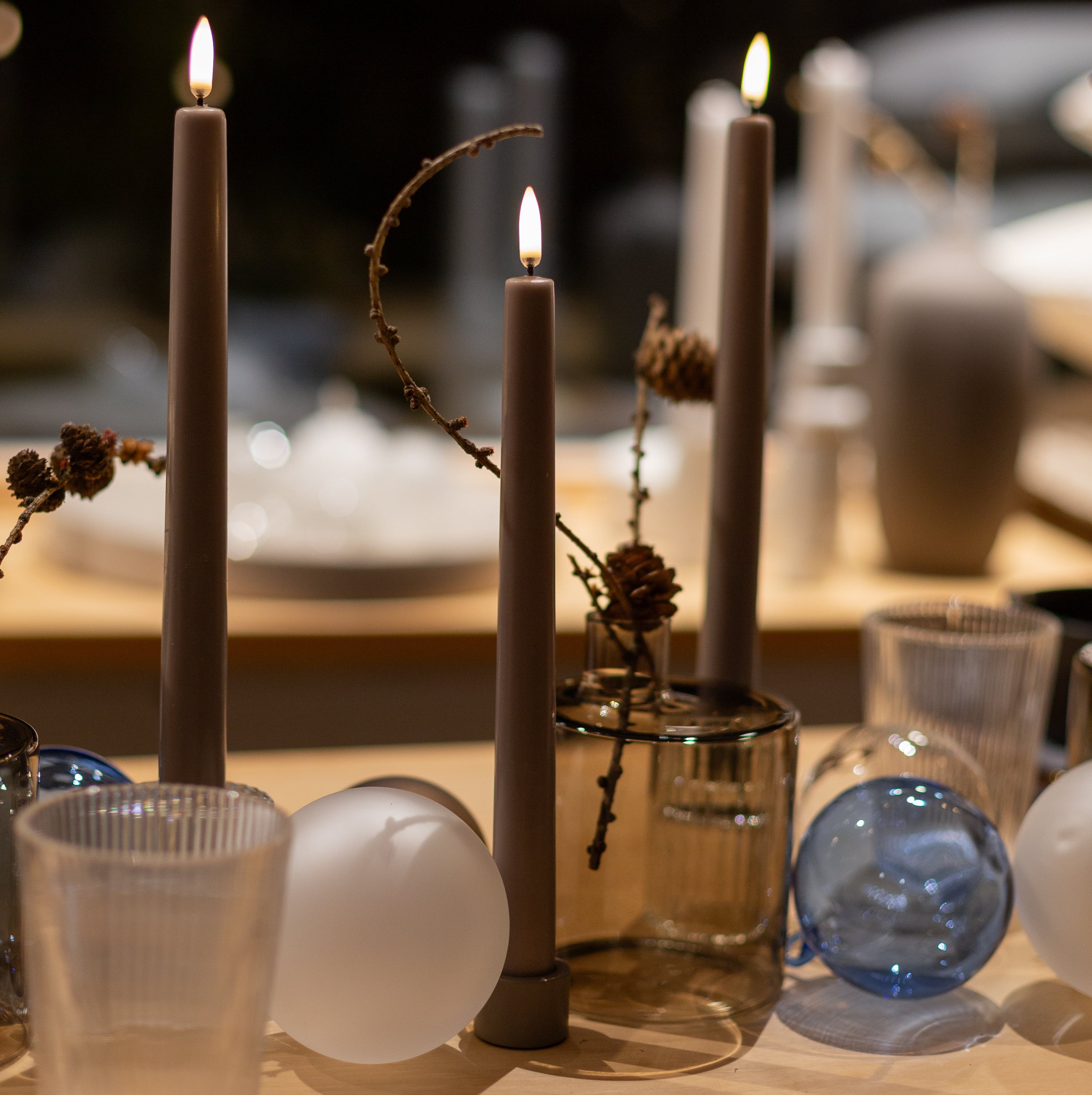 Kerzenhalter 2er-Set, sandstone