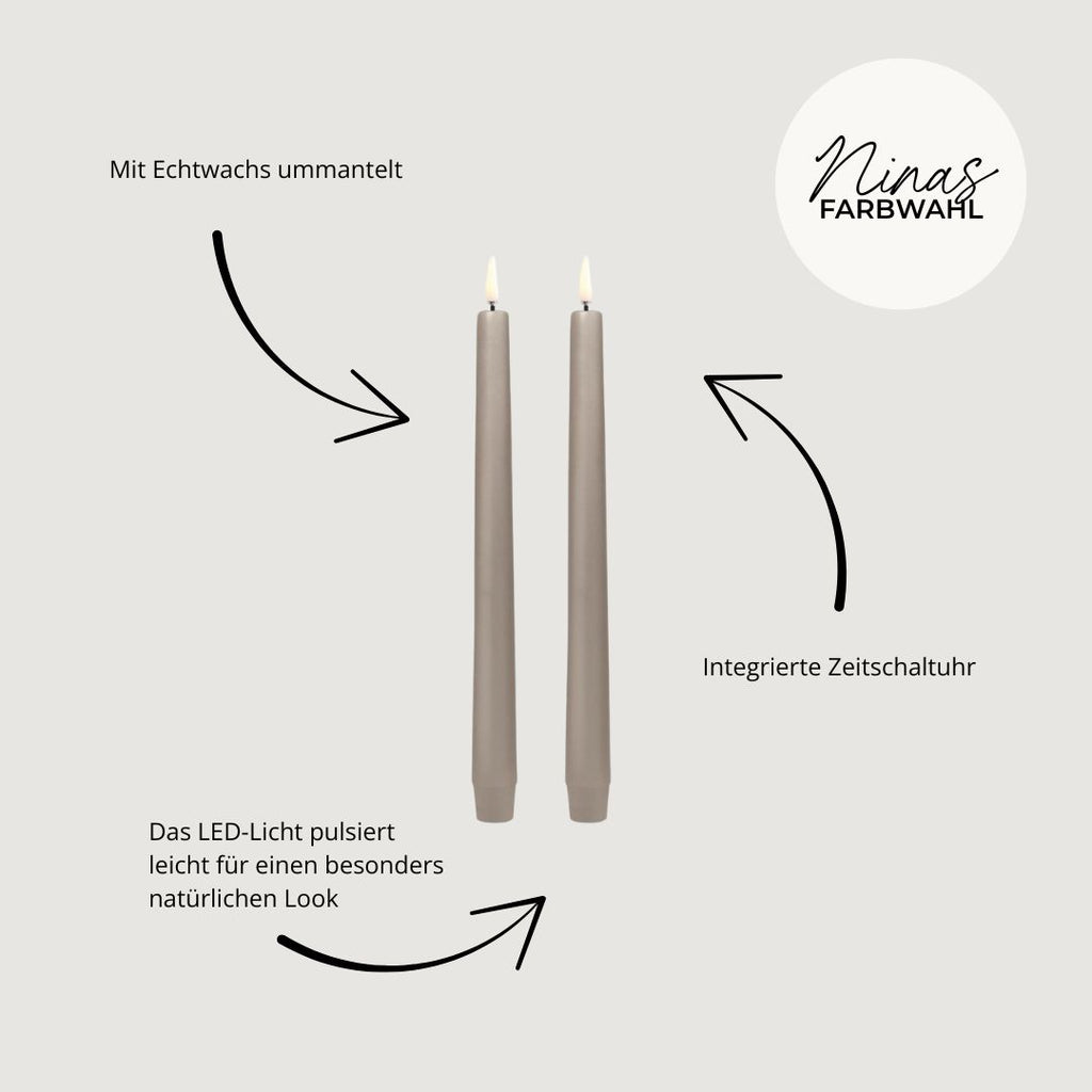 LED-Kerzen im 2er-Set