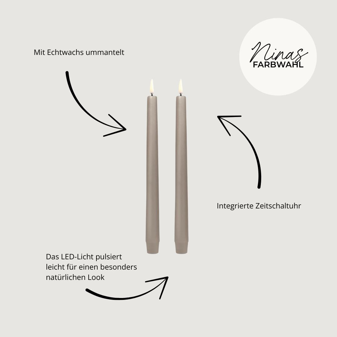 LED-Kerzen im 2er-Set