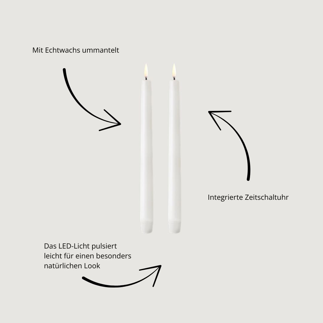 LED-Kerzen im 2er-Set